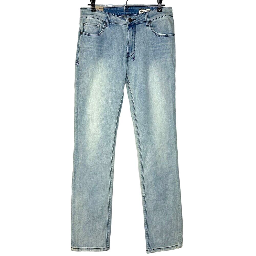 Ksubi The Goldie Dusted Copy Denim Jeans Mid Rise Slim Straight Leg Women 28 NWT